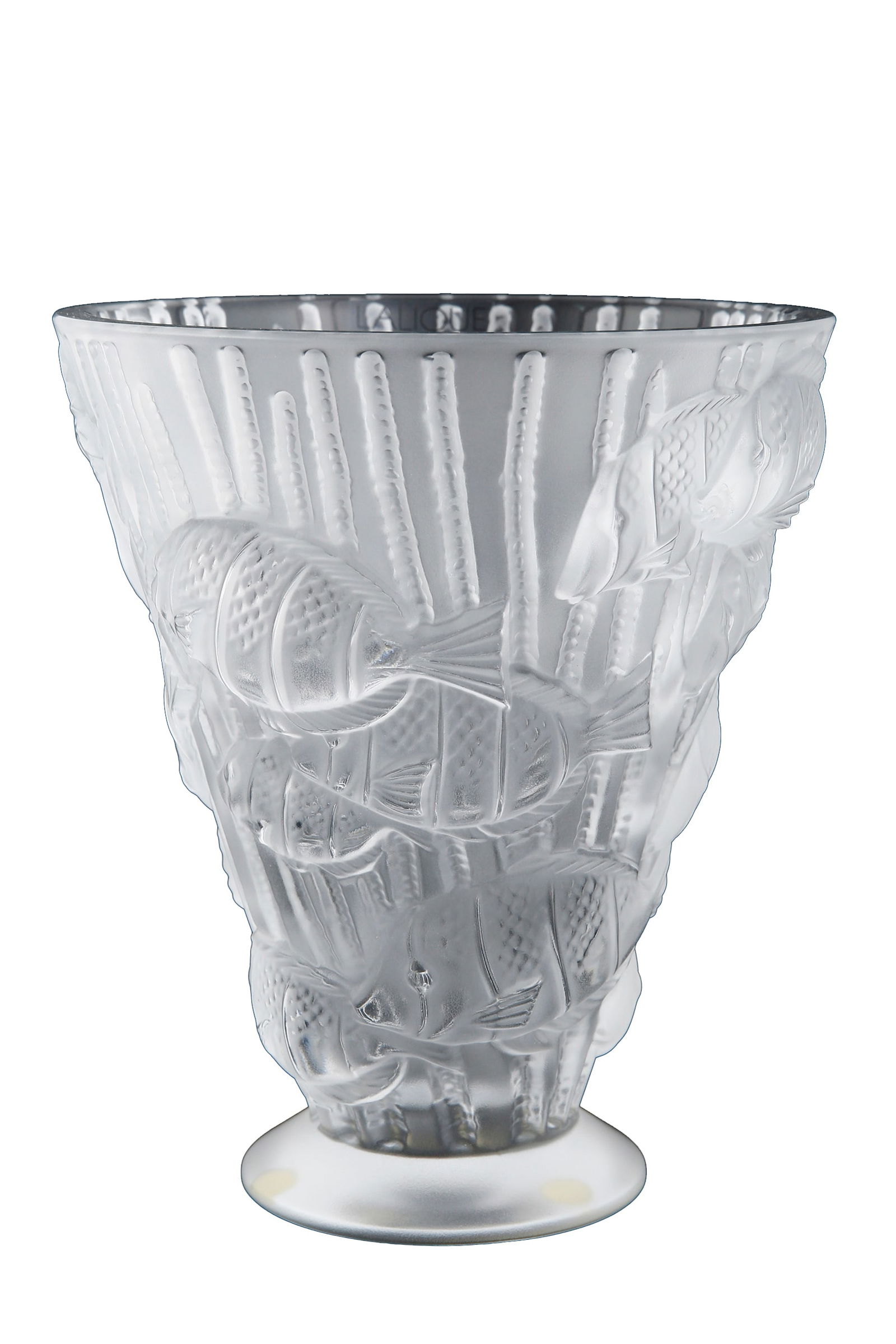 LALIQUE. FRENCH CRYSTAL VASE (1 of 2)
