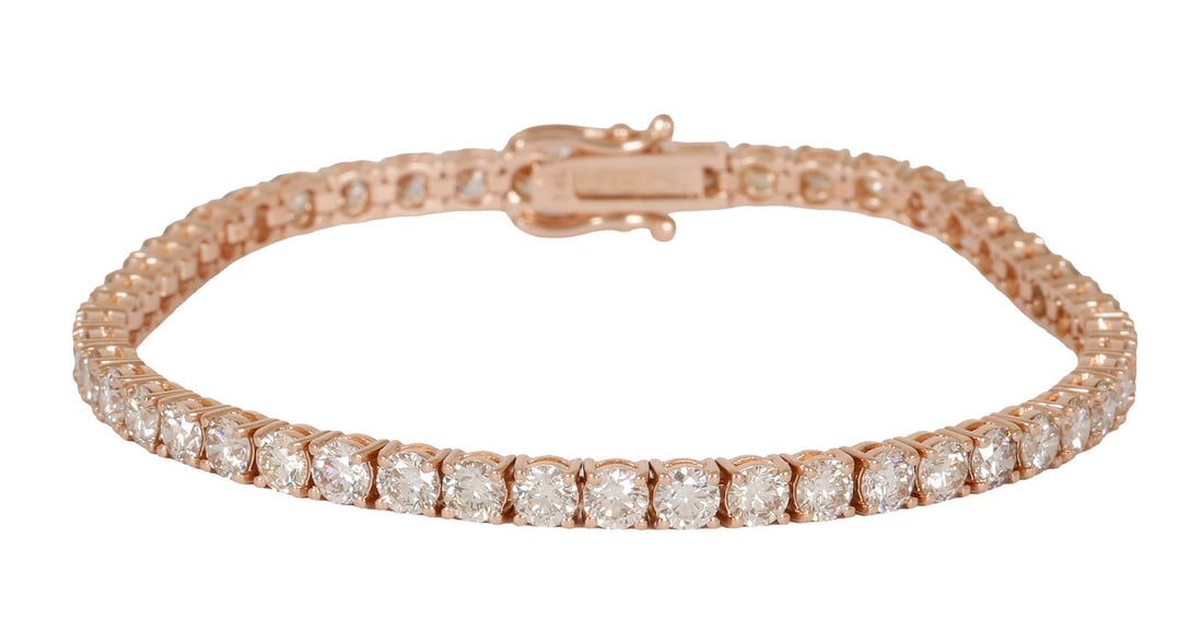 14K ROSE GOLD TENNIS BRACELET (1 of 2)