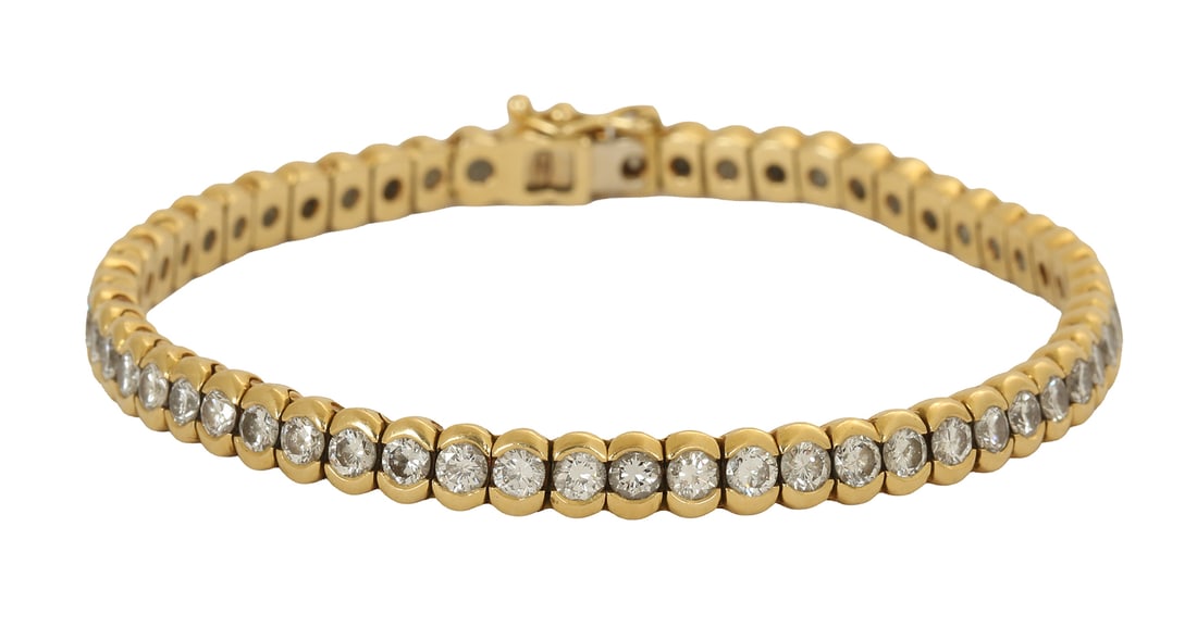 18K GOLD TENNIS BRACELET (1 of 2)
