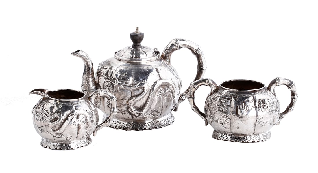 CHINESE SILVER TEA SET (1 of 1)