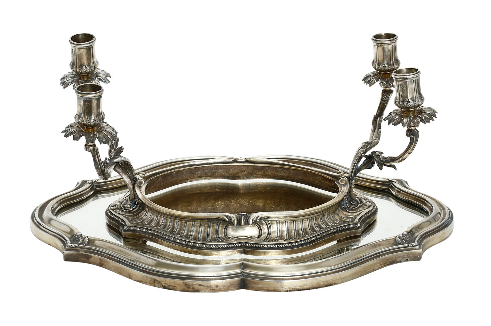 ANDRE AUCOC. FRENCH SILVER CENTERPIECE (1 of 3)