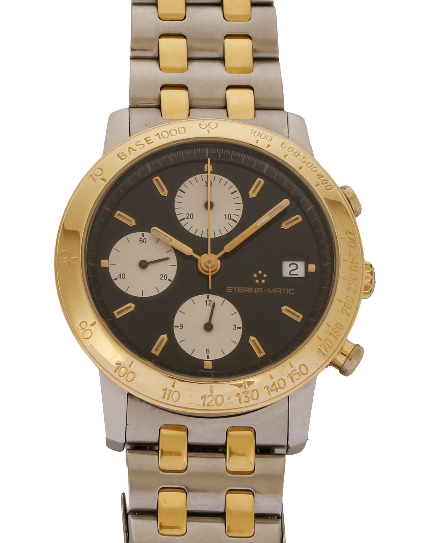 ETERNA MATIC STAINLESS STEEL AND GOLD WRISTWATCH (1 of 4)