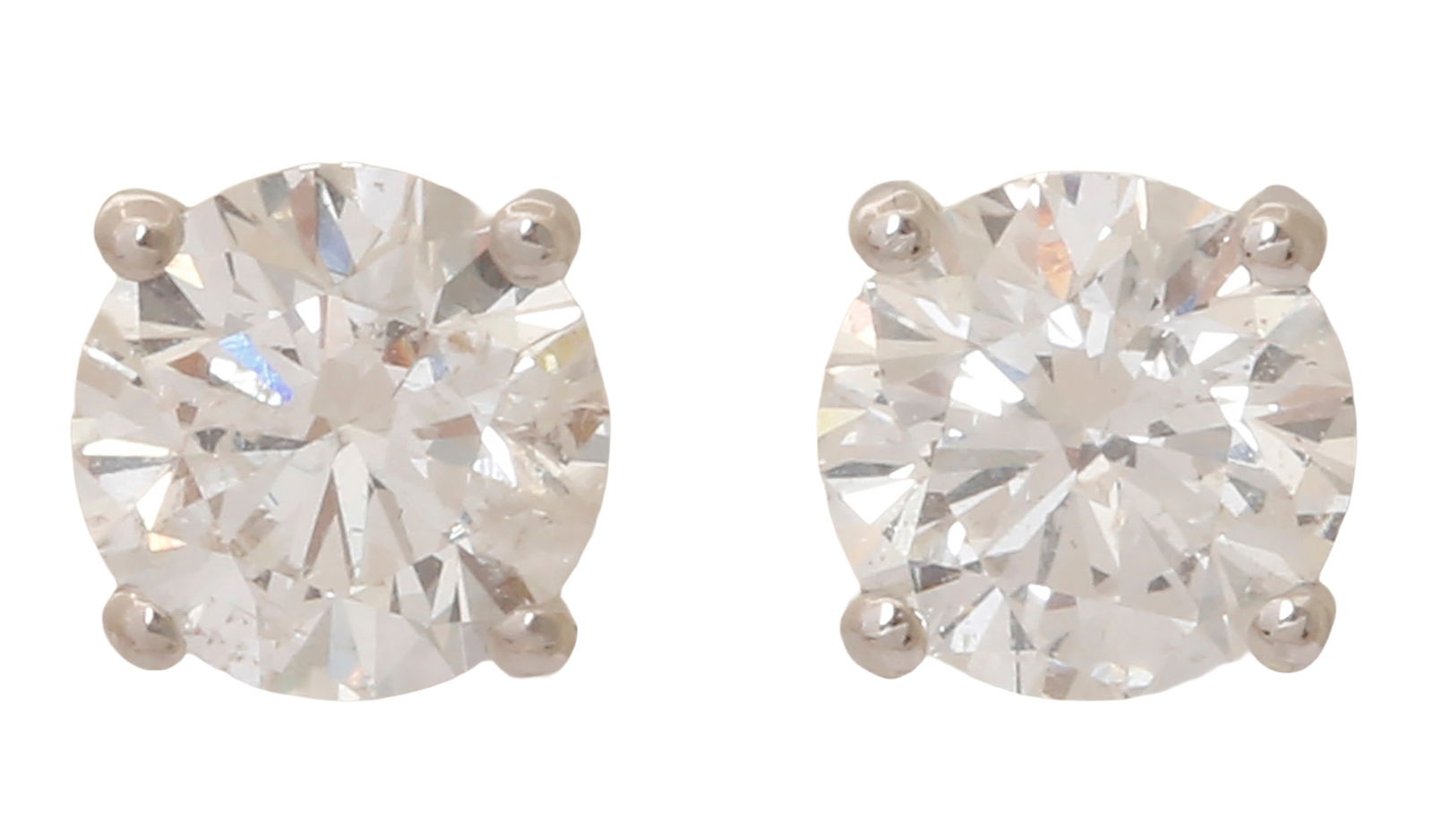 14K WHITE GOLD STUD EARRINGS (1 of 2)