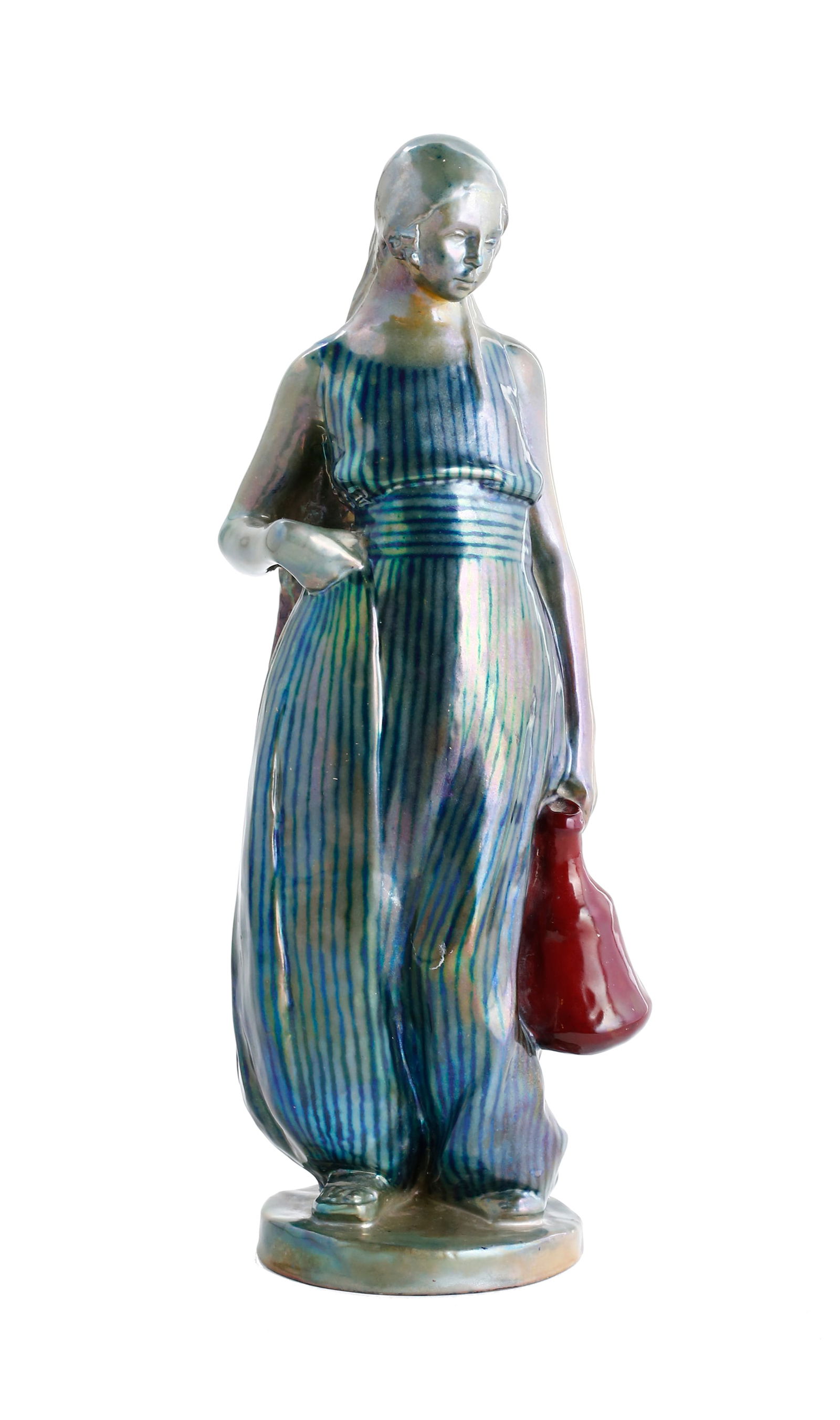 ZSOLNAY - 'WATER CARRIER FROM CONSTANTINOPLE', PORCELAIN FIGURINE (1 of 5)