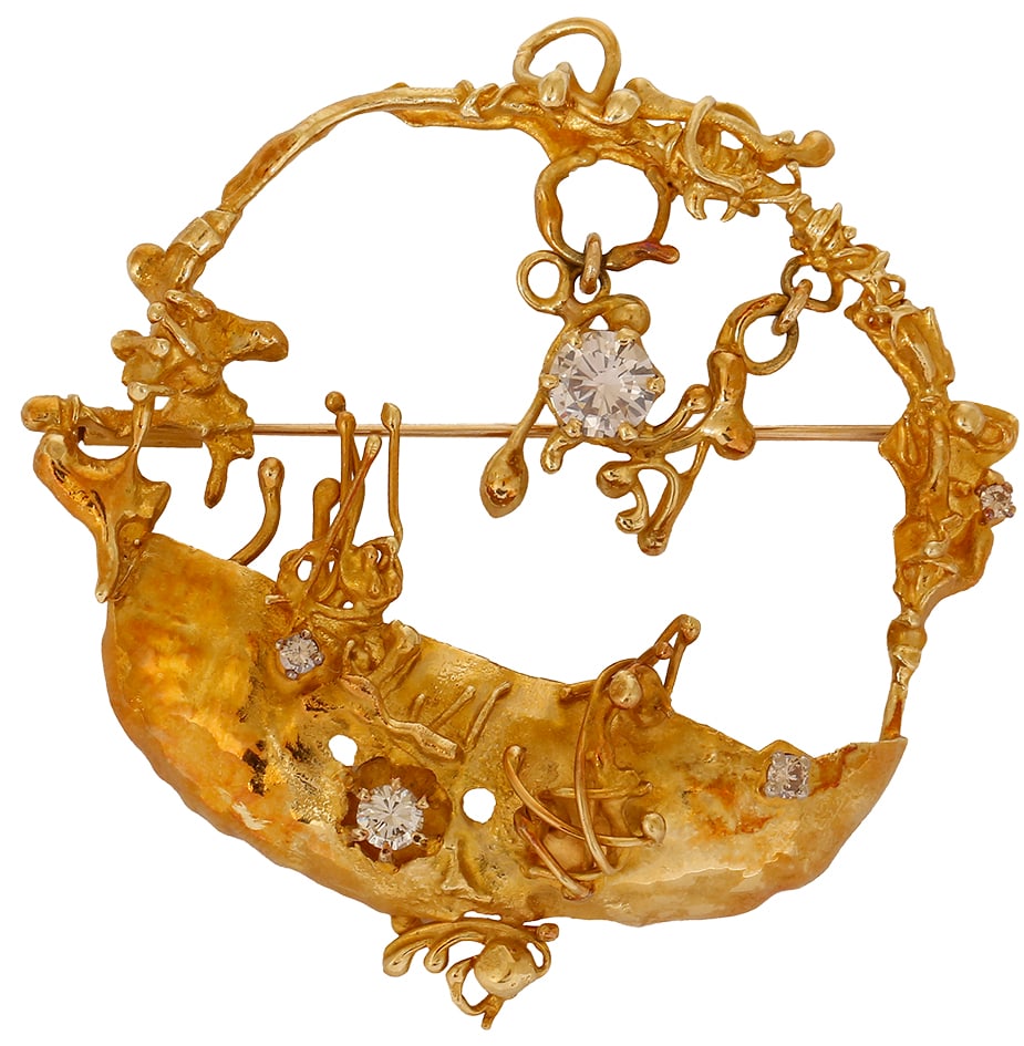 18K GOLD BROOCH / PENDANT (1 of 2)