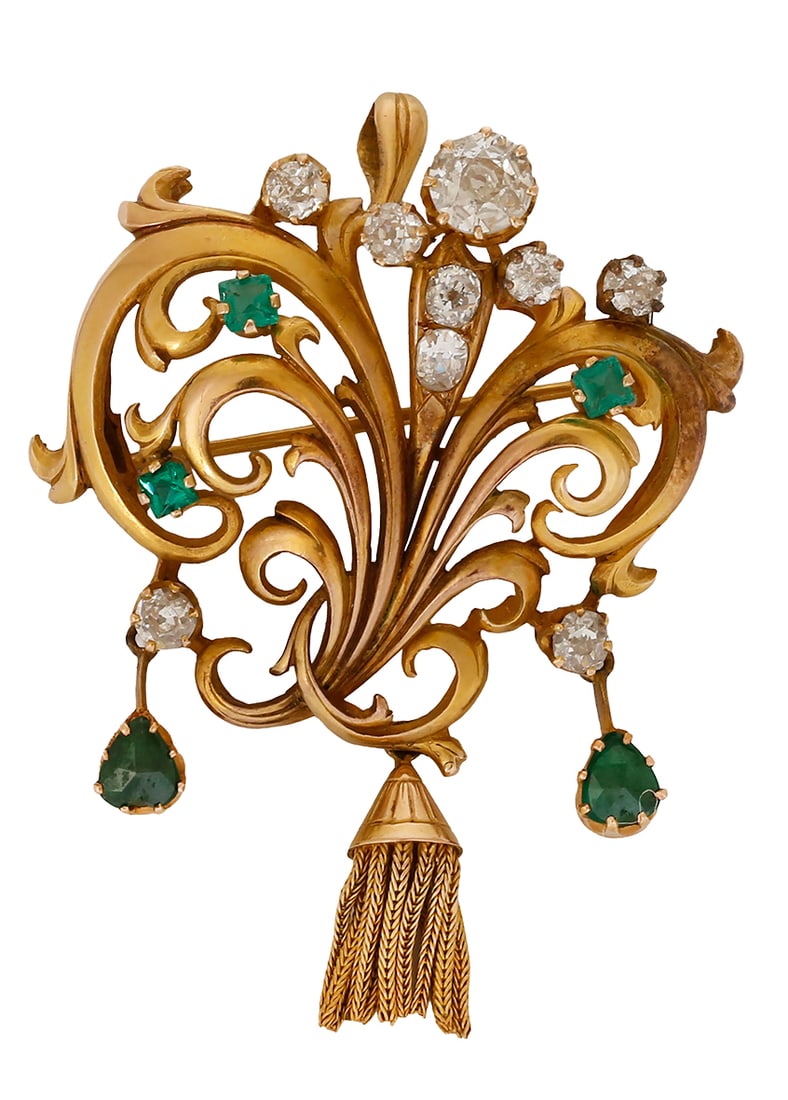 ANTIQUE 14K GOLD BROOCH / PENDANT (1 of 3)