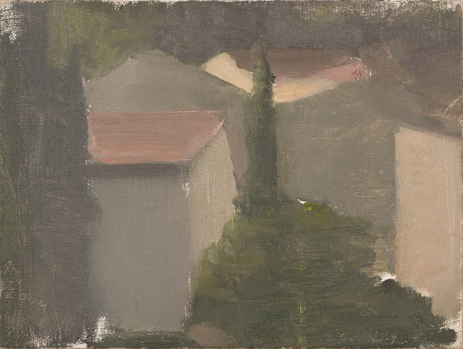 Victor Man: House, 2004, Oil on canvas, 25x19 cm, Signed and dated.