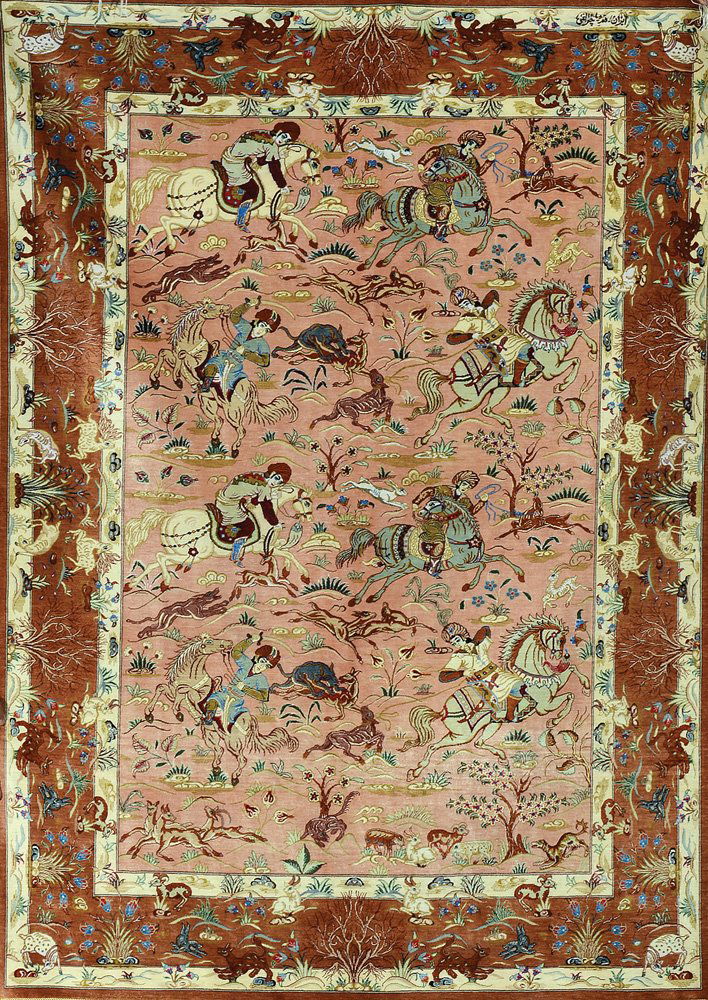 A PERSIAN SILK QUM RUG (1 of 1)