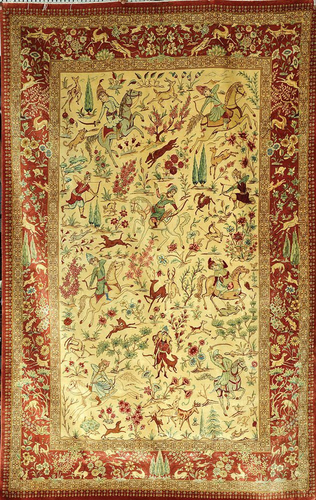 A PERSIAN SILK QUM RUG (1 of 1)