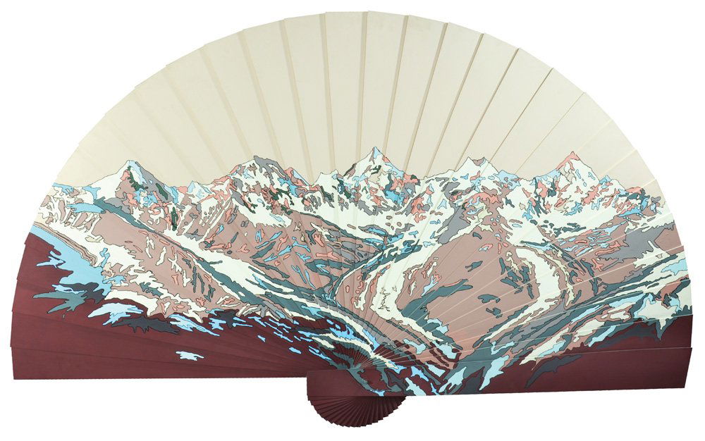 Yehudit Sasportas b. 1969: Fan #4, 2003, Acrylic on board, 161X278 cm. Provenance: Loushy Art & Editions, UK. Literature and Exhibition: Matrix 200: Yehudit Sasportas by the River, University of California, Berkeley Art Mus