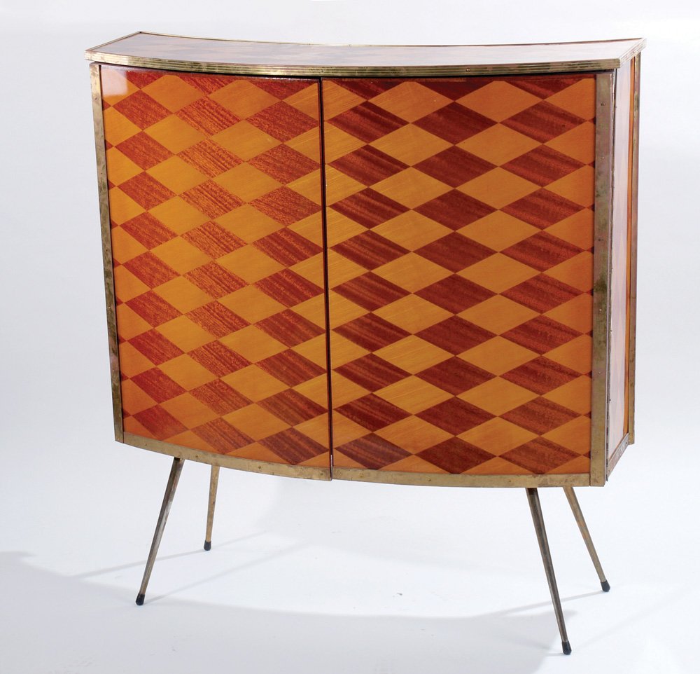Unidentified Artist: Circa 1940, Rosewood and Satinwood Parquetry, Height: 107 cm. Width: 100 cm. Depth: 25 cm. Provenance: The private collection of Igael Ahuvi. 2012 €“ Italian furniture company Cappellini acquires