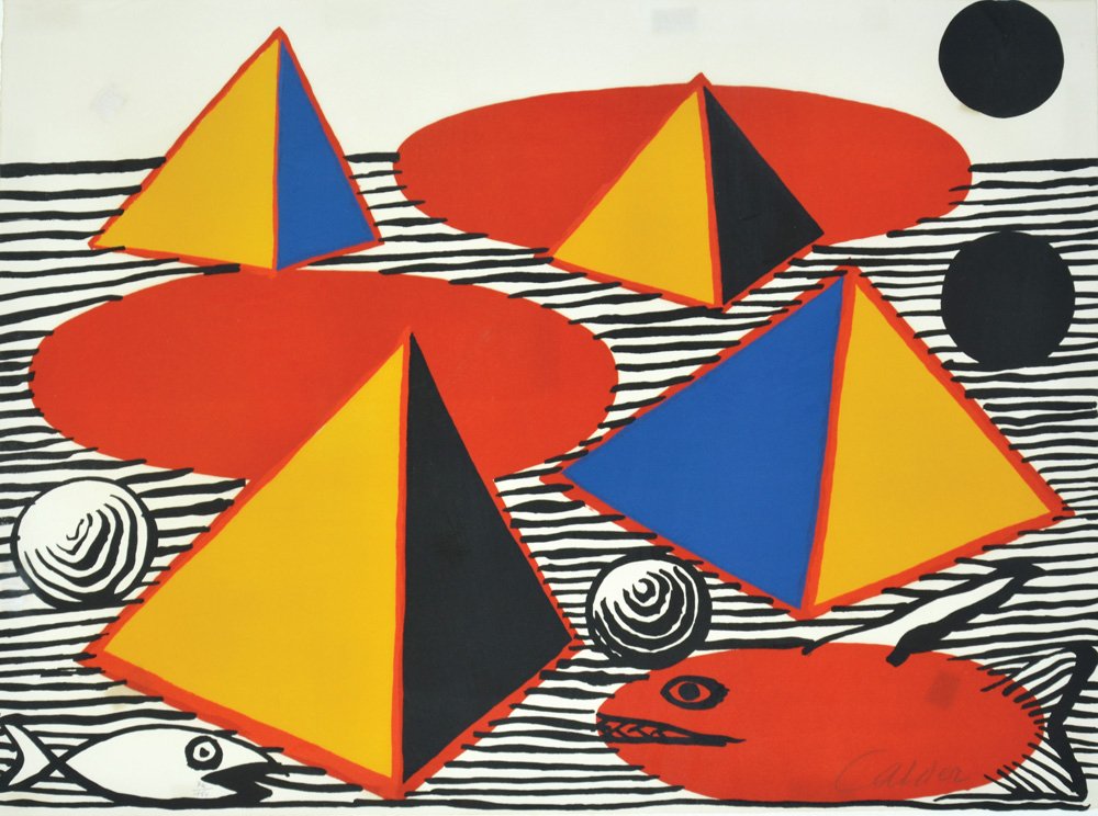 Alexander Calder 1898-1976: Shapes, Lithograph on paper, 57.5x77.5 cm., Signed and numbered 72\150.