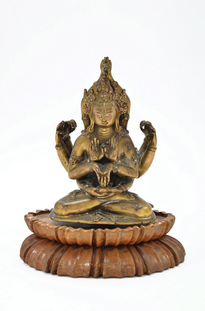 A TWELVE-ARMED BRONZE FIGURE PROBABLY THAT OF (1 of 1)