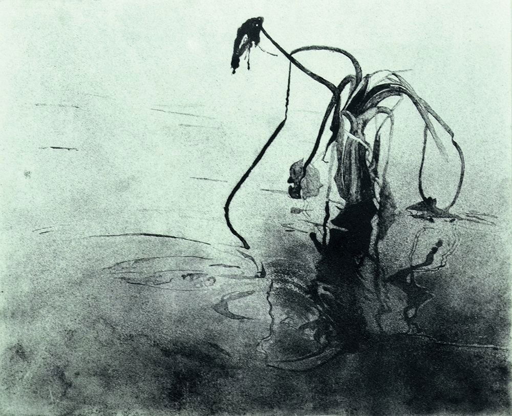 Gal Weinstein b. 1970: Untitled 2008 Mixed media on paper 28x35 cm. Signed and dated on the reverse.