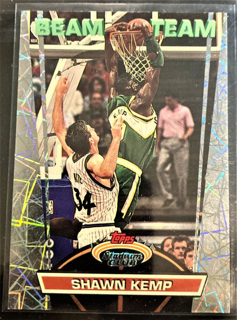 1992-93 Topps Stadium Club Shawn Kemp Beam Team Seattle (1 of 2)
