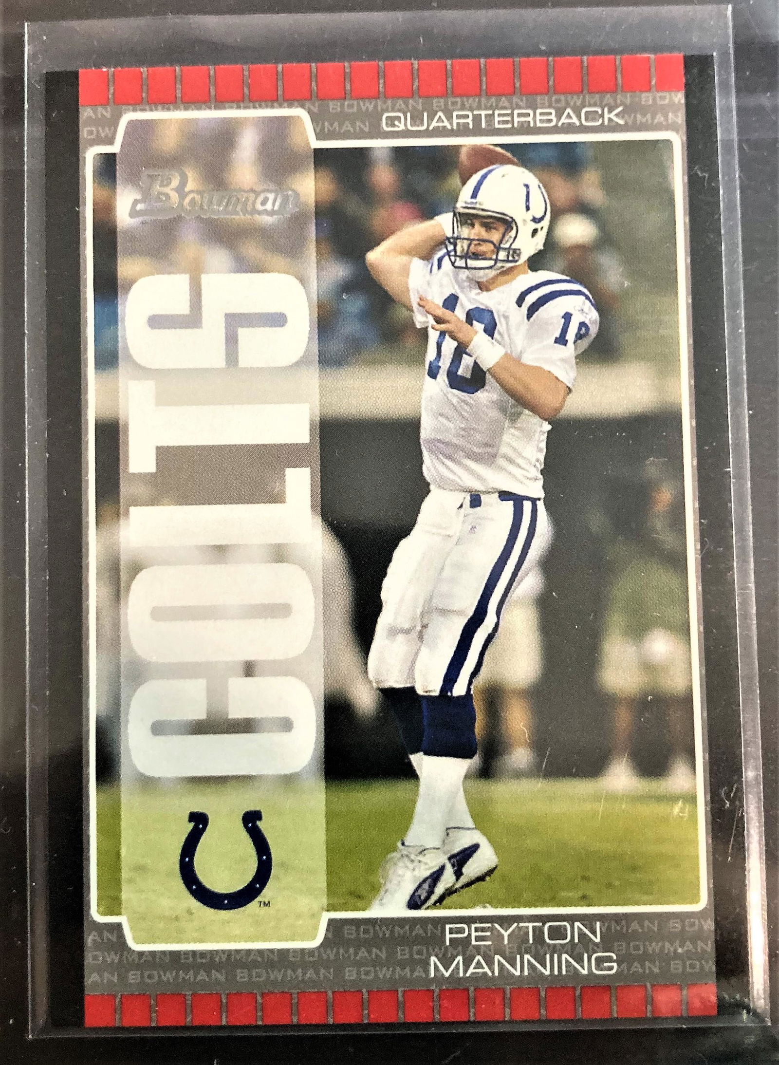 PEYTON MANNING BOWMAN 2005 INDIANAPOLIS COLTS FOOTBALL (1 of 2)