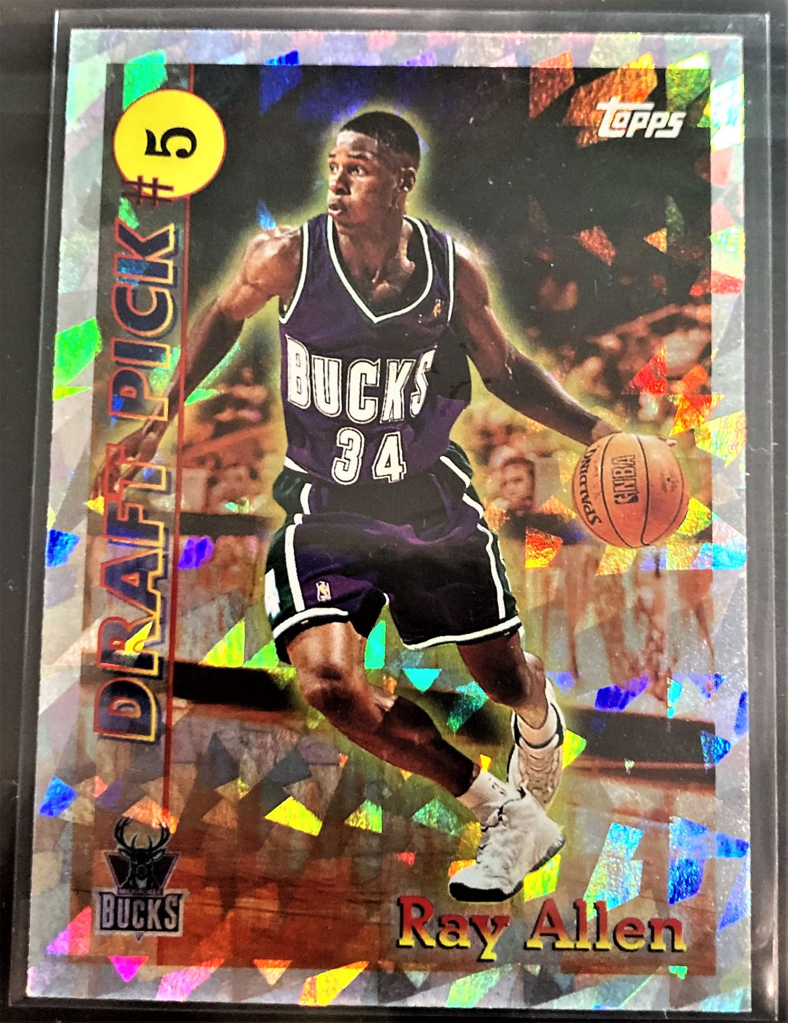 1996-97 Topps Ray Allen Rookie Card REFRACTOR (1 of 2)