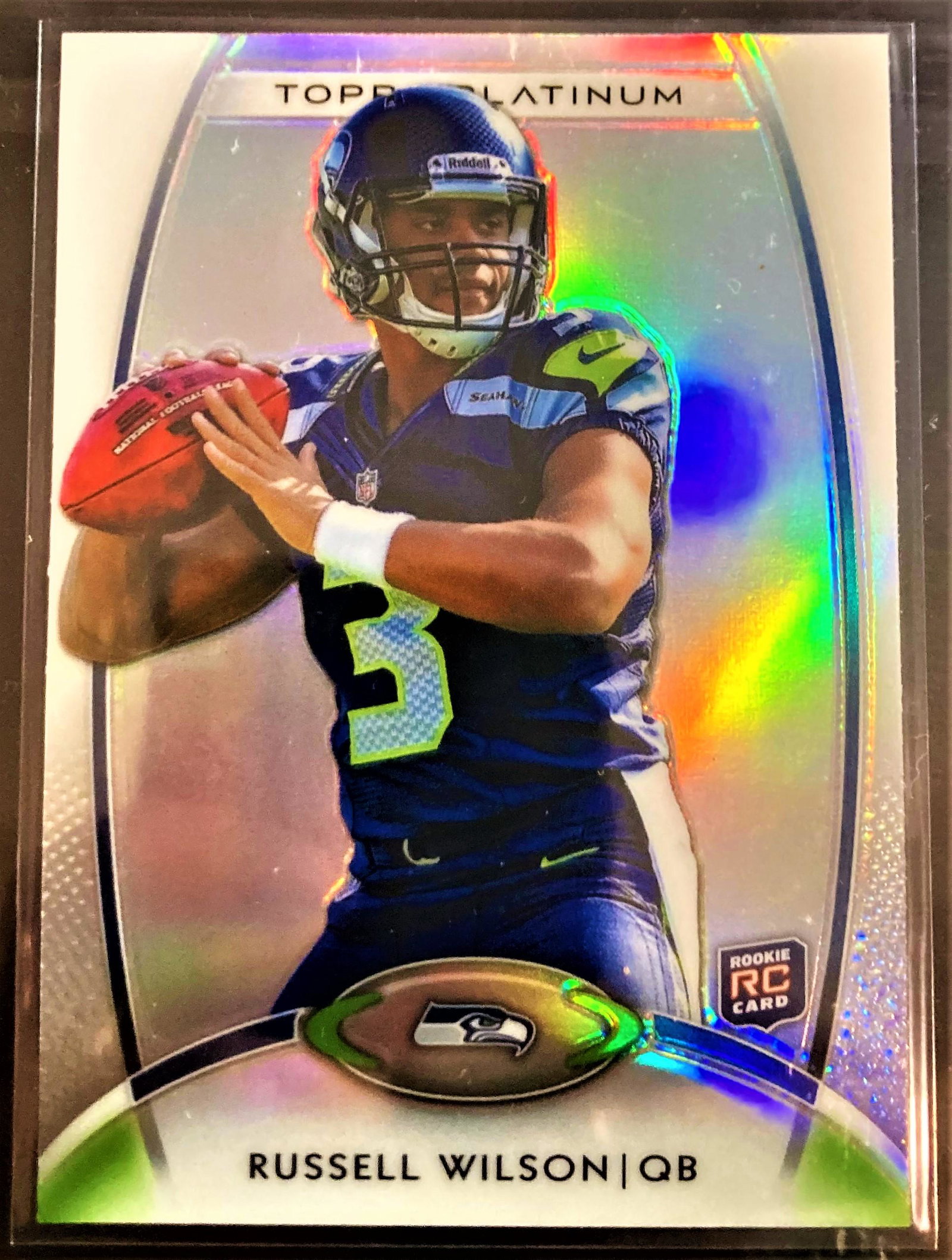 2012 Russell Wilson Topps Platinum Refractor RC Seattle (1 of 2)