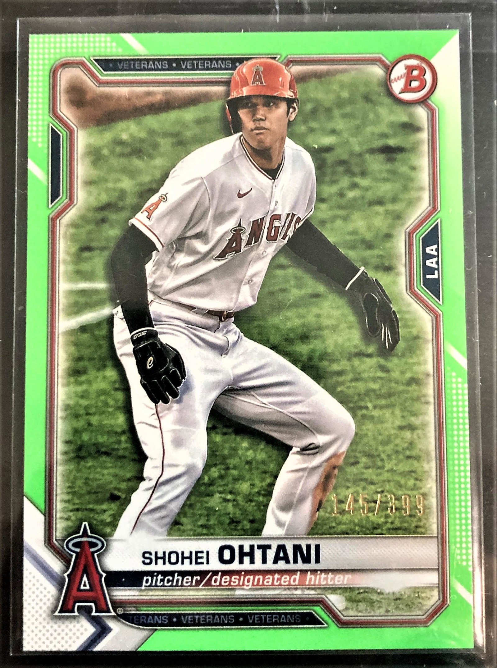 2021 Bowman Neon Green Border /399 Shohei Ohtani #85 (1 of 2)