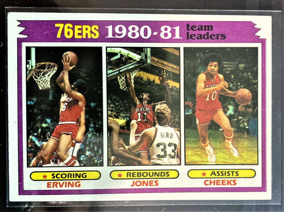 1981-82 Topps #59 Philadelphia 76ers Julius Erving, (1 of 2)