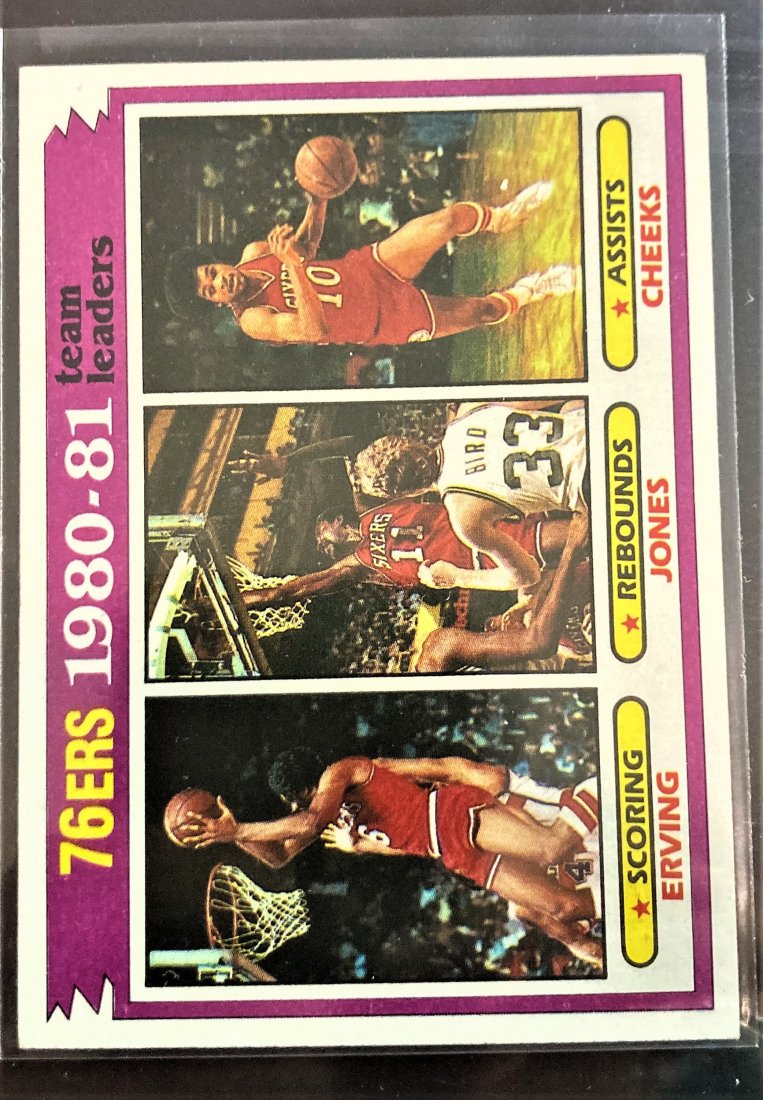 1981-82 Topps #59 Philadelphia 76ers Julius Erving, (1 of 2)