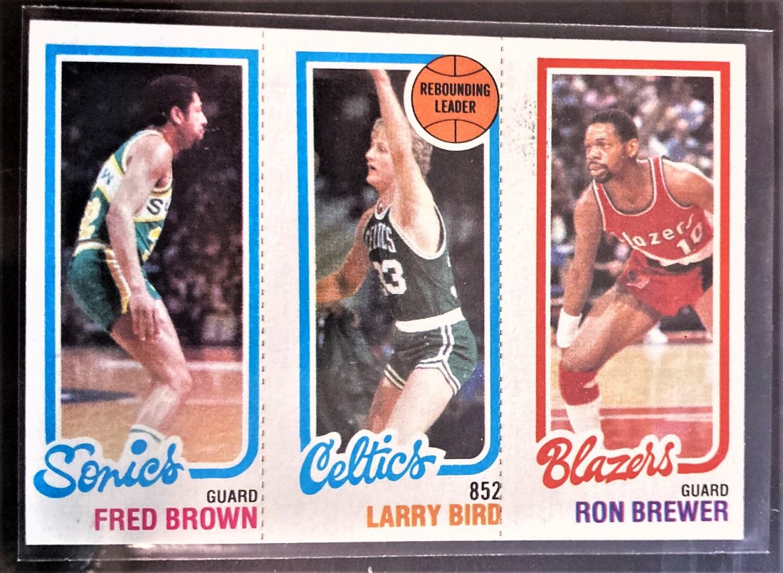 1980-81 TOPPS BASKETBALL LARRY BIRD ROOKIE RON BREWER (1 of 2)