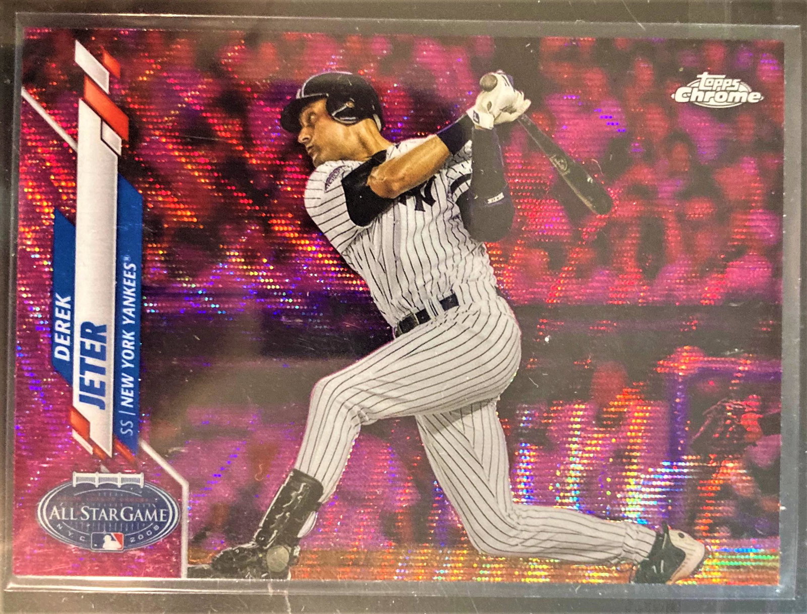 2020 TOPPS CHROME UPDATE DEREK JETER PINK WAVE U-67 (1 of 2)