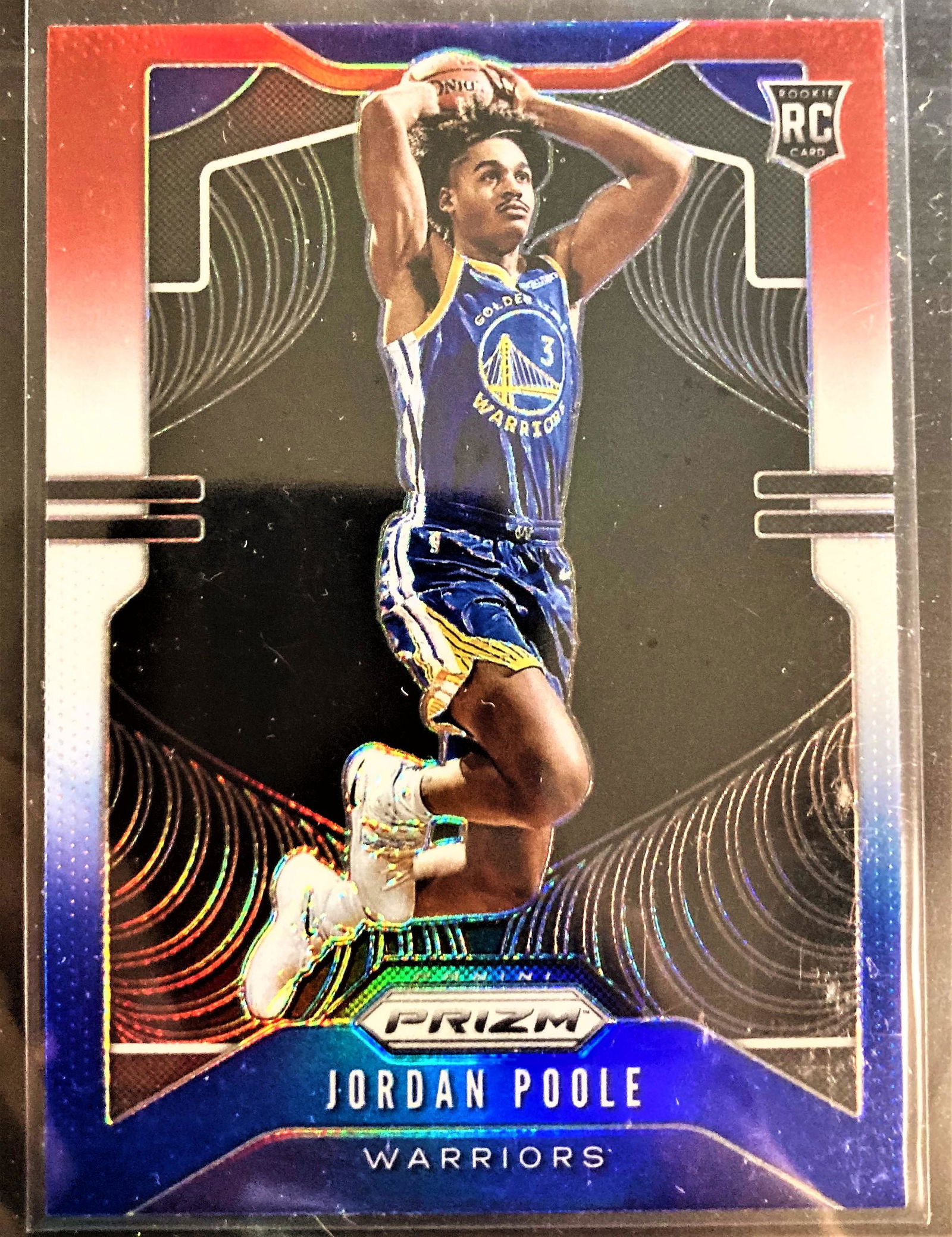 JORDAN POOLE 2019-20 PRIZM RED WHITE BLUE RC ROOKIE (1 of 2)