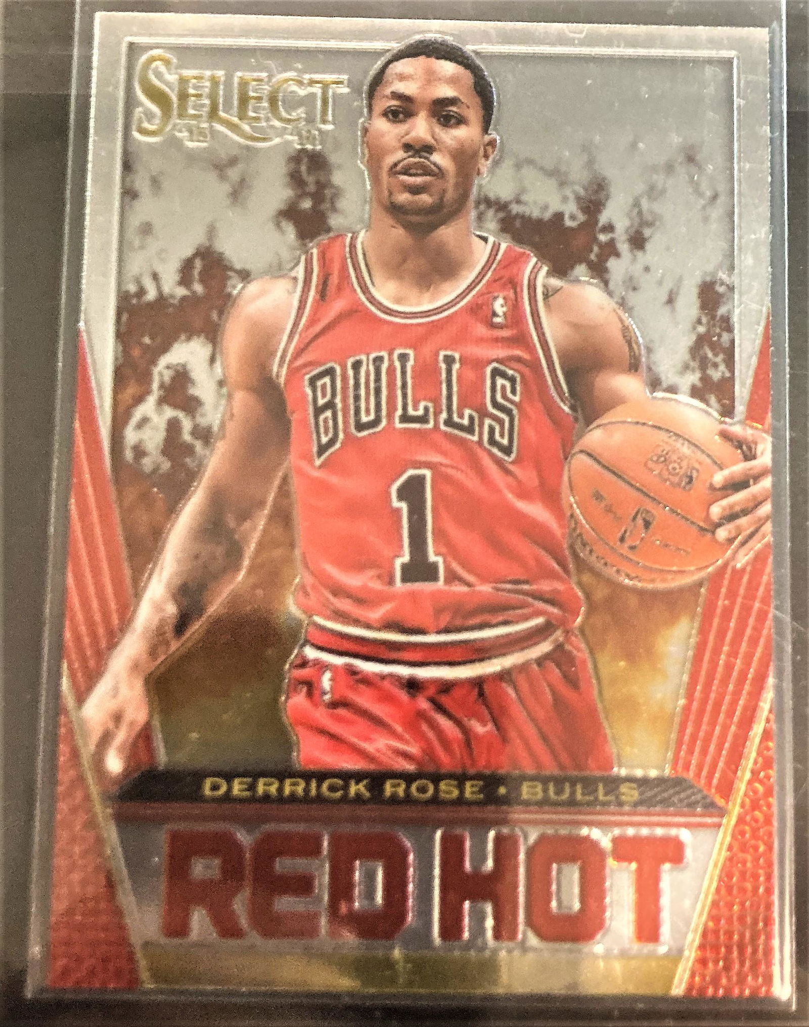 2013-14 SELECT DERRICK ROSE RED HOT INSERT CARD (1 of 2)