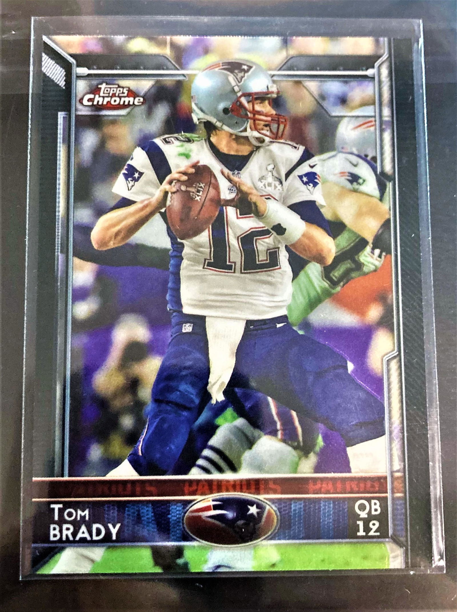 Tom Brady 2015 Topps Chrome Football Card #50 Goat (1 of 2)