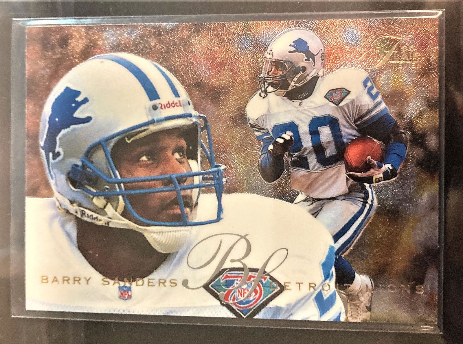 1995 Fleer Flair Preview Barry Sanders Detroit Lions (1 of 2)