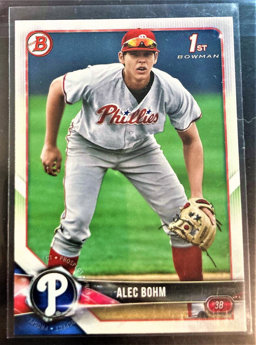 2018 BOWMAN DRAFT 1ST BASE PAPER CARD BD-25 ALEC BOHM (1 of 2)