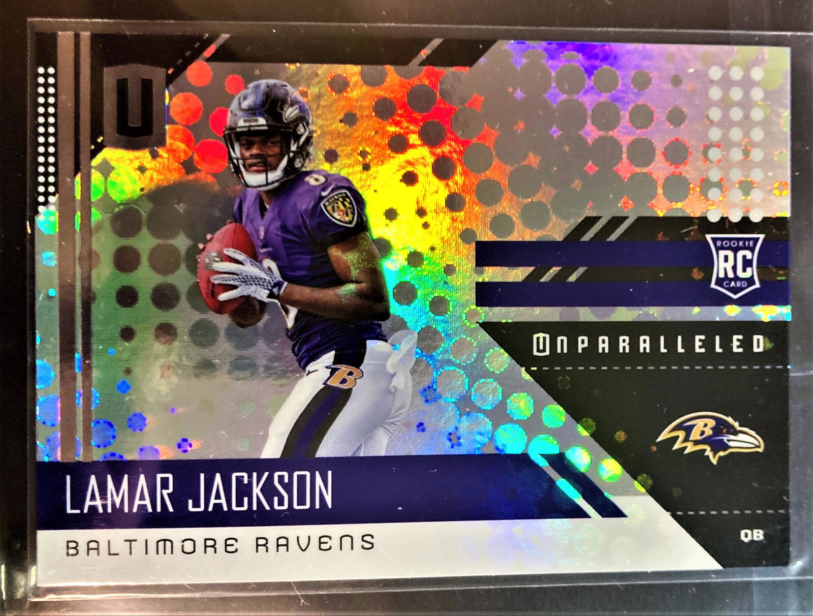LAMAR JACKSON ROOKIE CARD RC Baltimore Ravens 2018 (1 of 2)