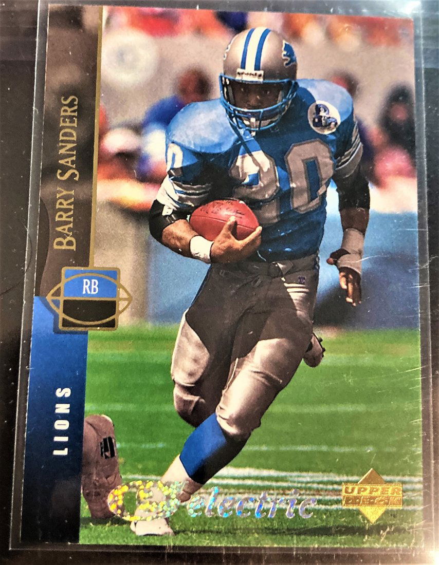 1994 UPPER DECK ELECTRIC SILVER #129 BARRY SANDERS HOF (1 of 2)