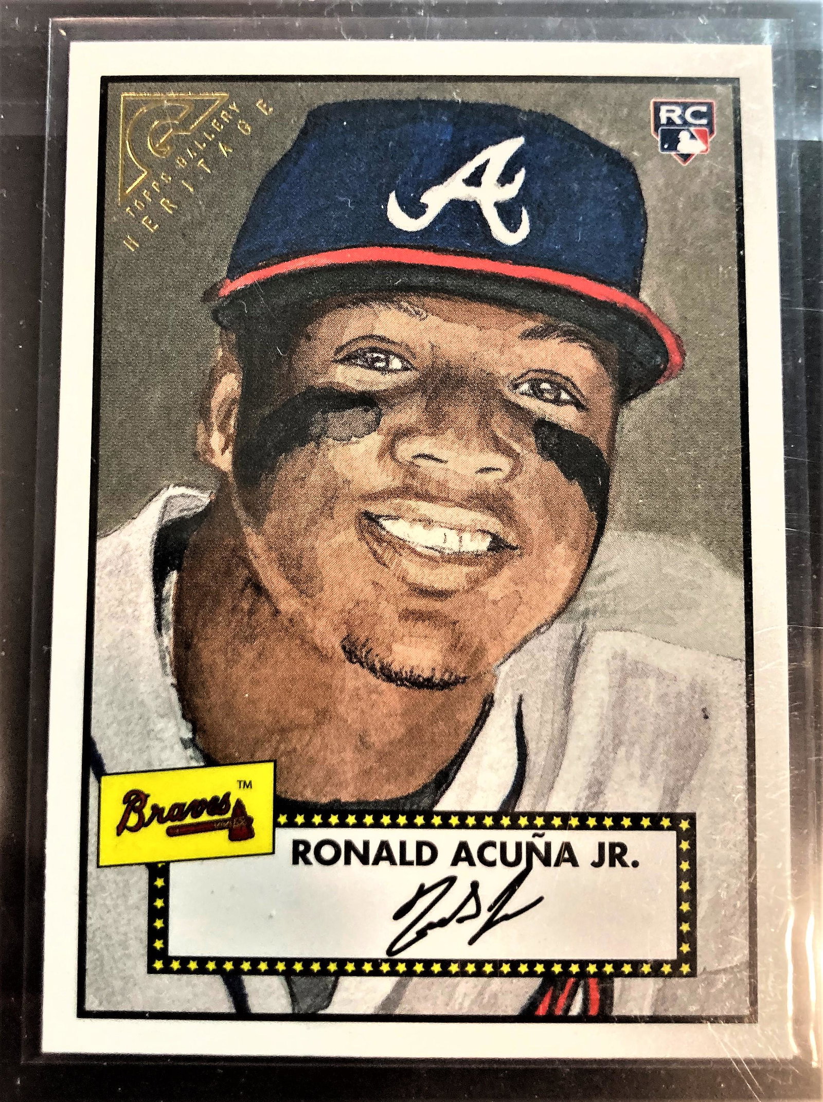 2018 Topps Gallery Heritage Ronald Acuna Jr. RC Rookie (1 of 2)