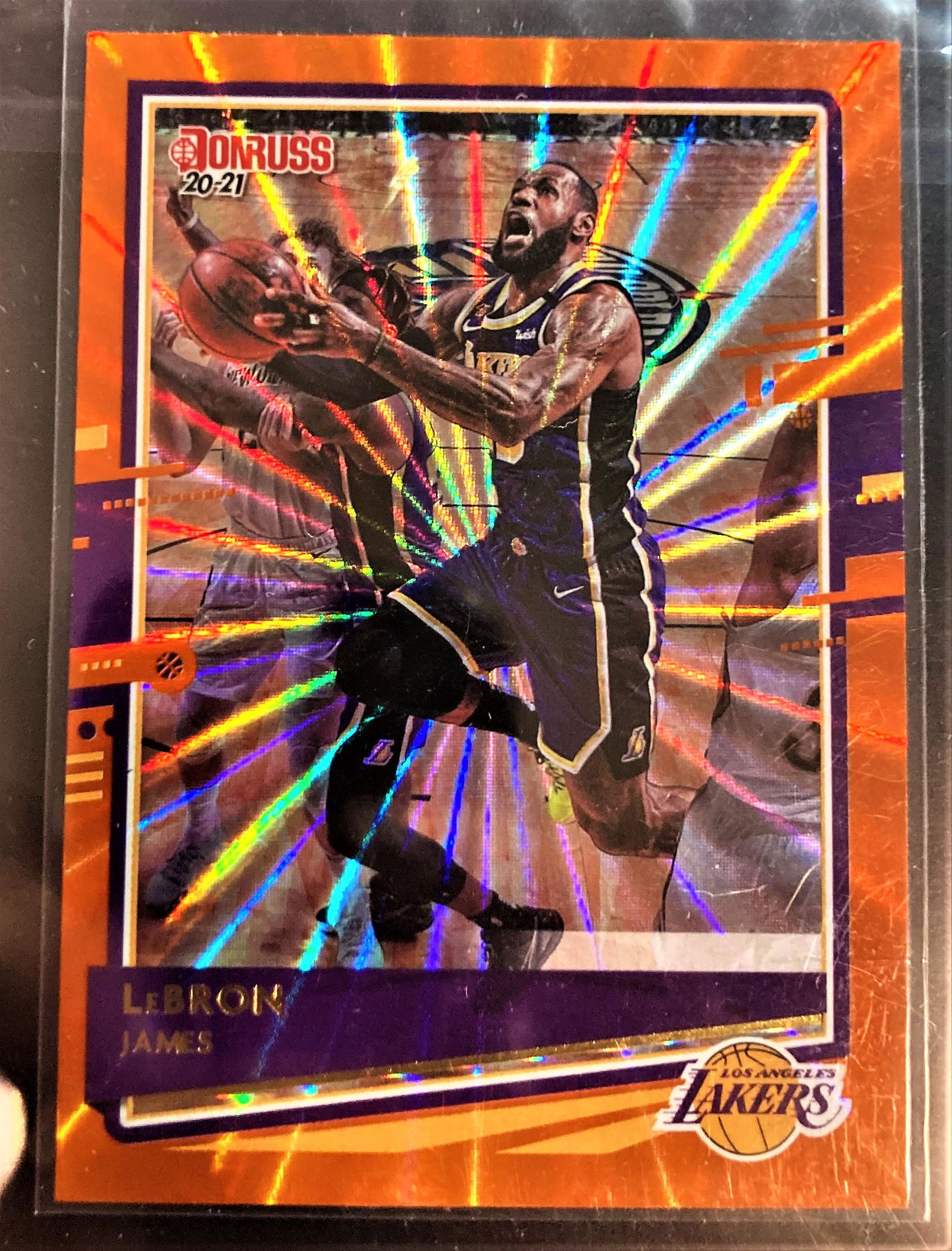 2020-2021 Donruss Basketball LEBRON JAMES Holo Orange (1 of 2)