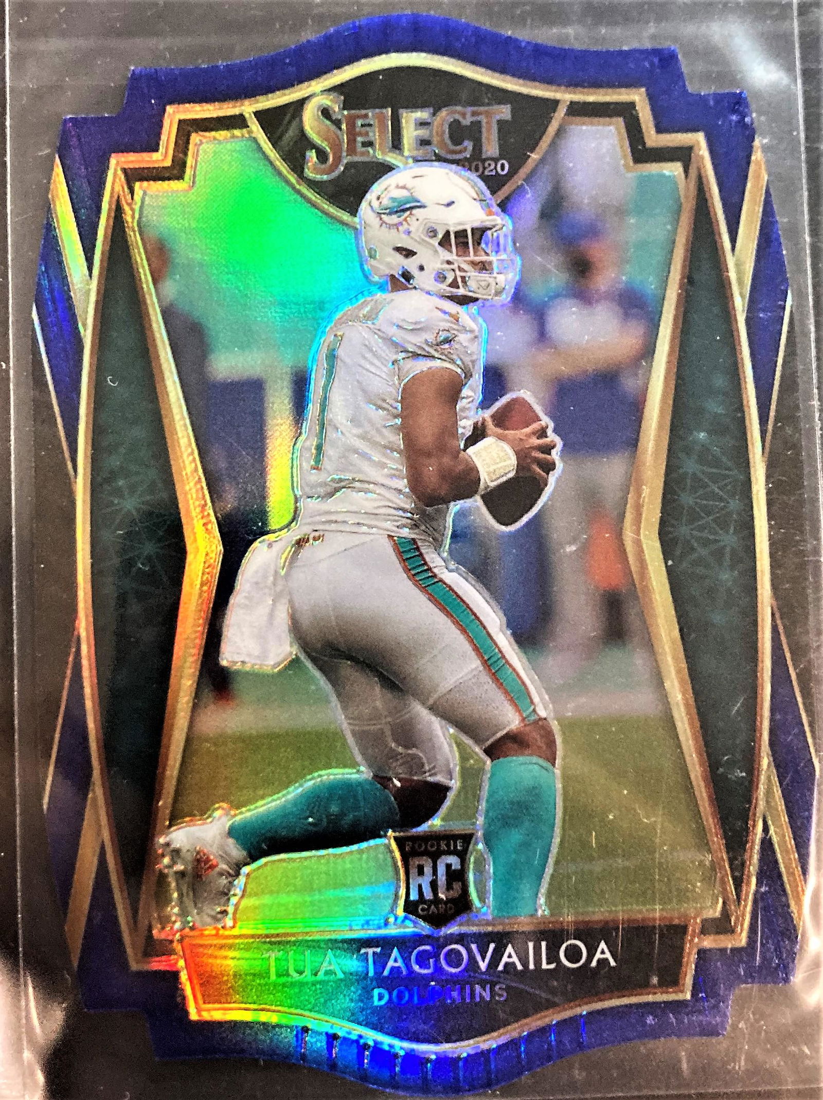 2020 Panini Select #45 Tua Tagovailoa Blue \Prizm Die (1 of 2)