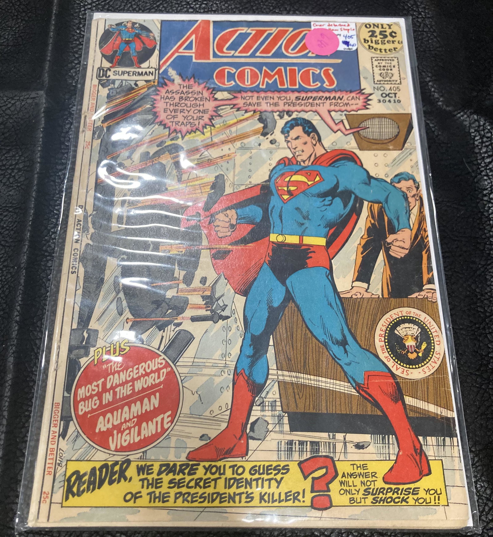 Superman Action Comics 405 DC 1971 Neal Adams Aquaman: Superman Action Comics 405 DC 1971 Neal Adams Aquaman US President