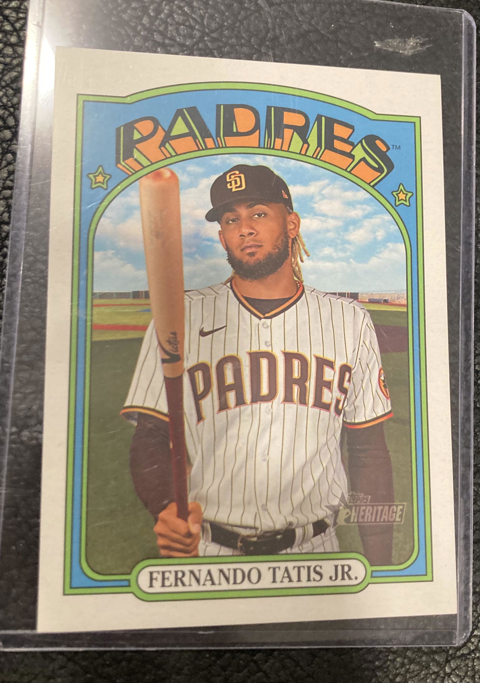 Fernando Tatis Jr 2021 Topps Heritage Box Topper Over (1 of 2)