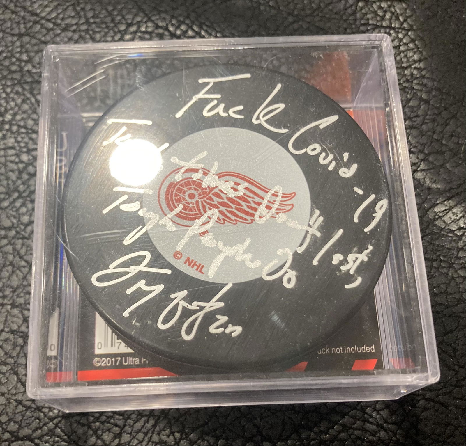 Darren McCarty Signed Fck Covid 19 Tough times don't (1 of 3)