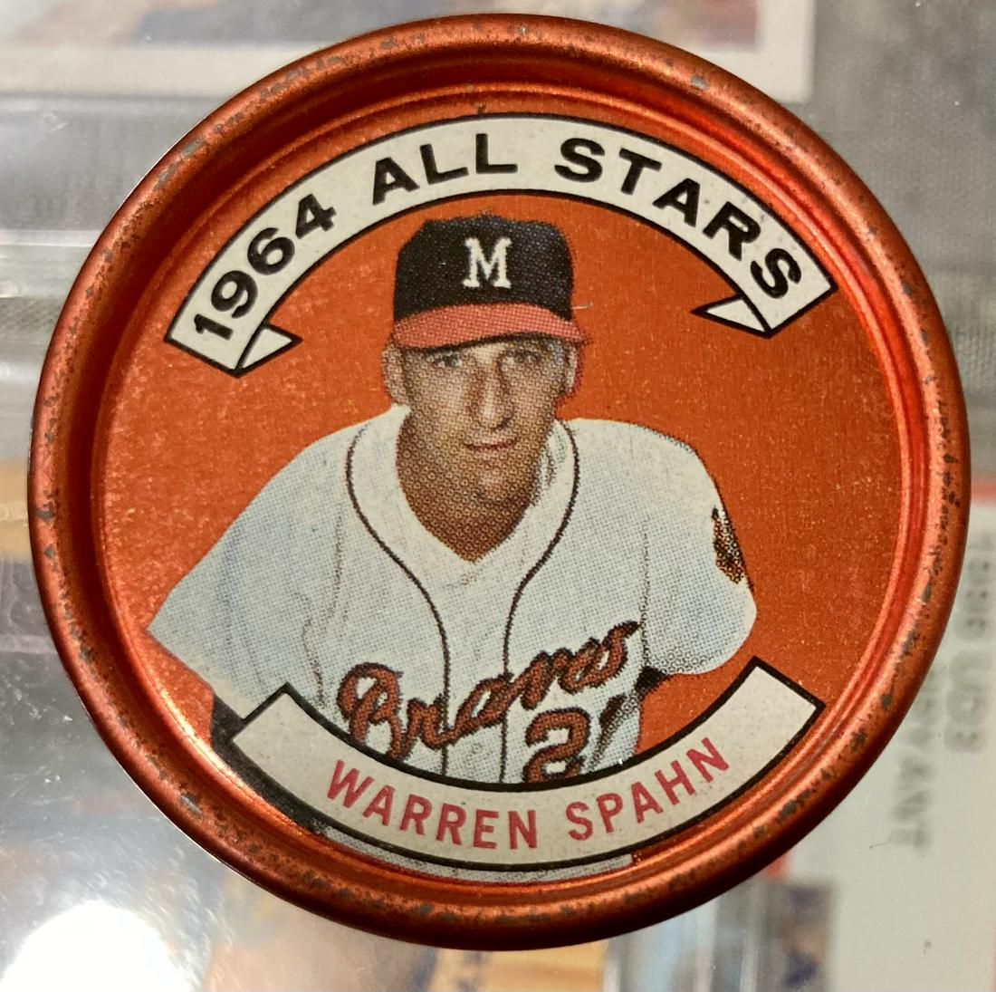 1964 Topps Baseball Coin #160 Warren Spahn Milwaukee (1 of 2)