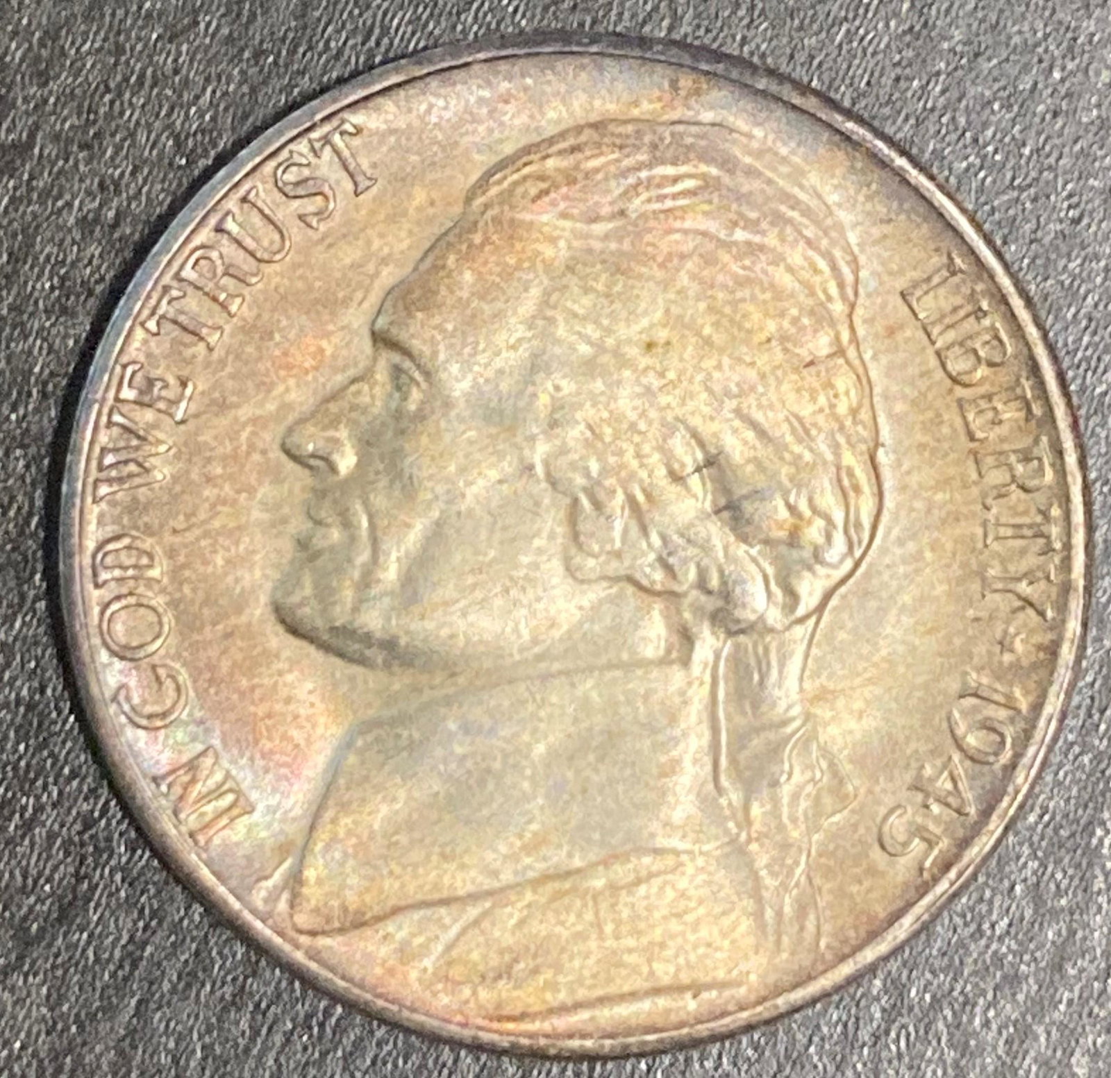 1945- S 5c Jefferson Nickels Full Steps Silver War (1 of 2)