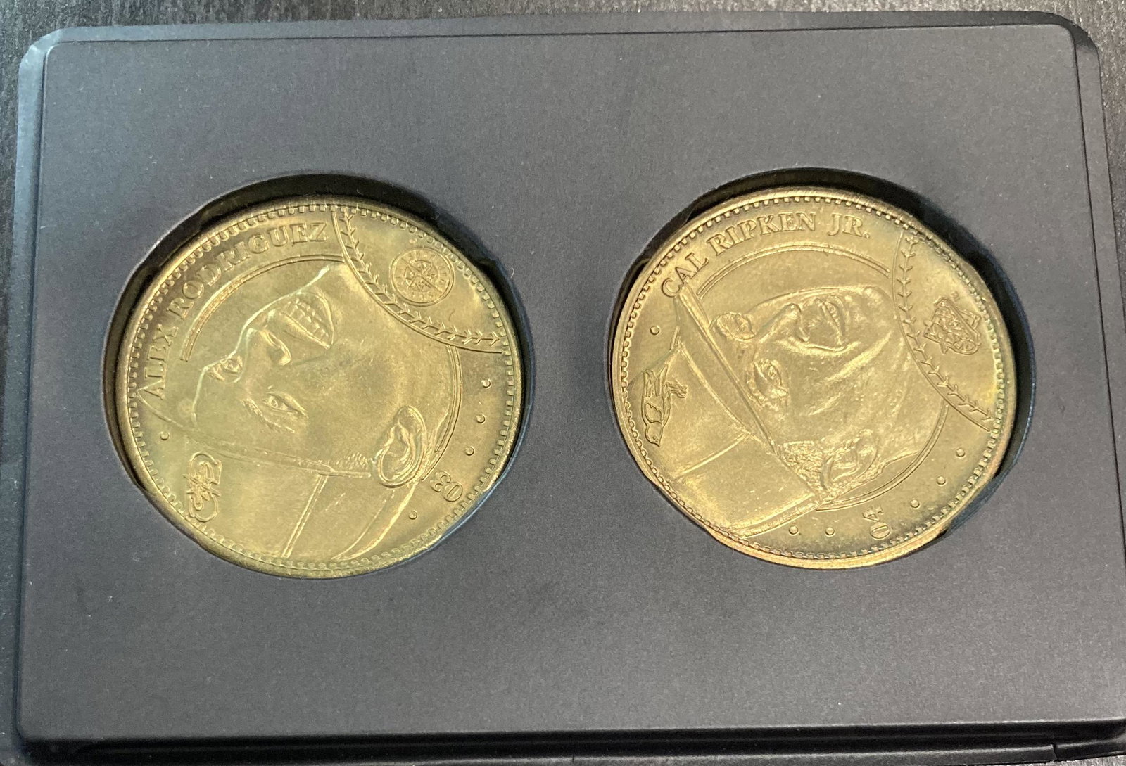 1997 Pinnacle Mint Coins Brass Alex Rodriguez & Cal (1 of 1)