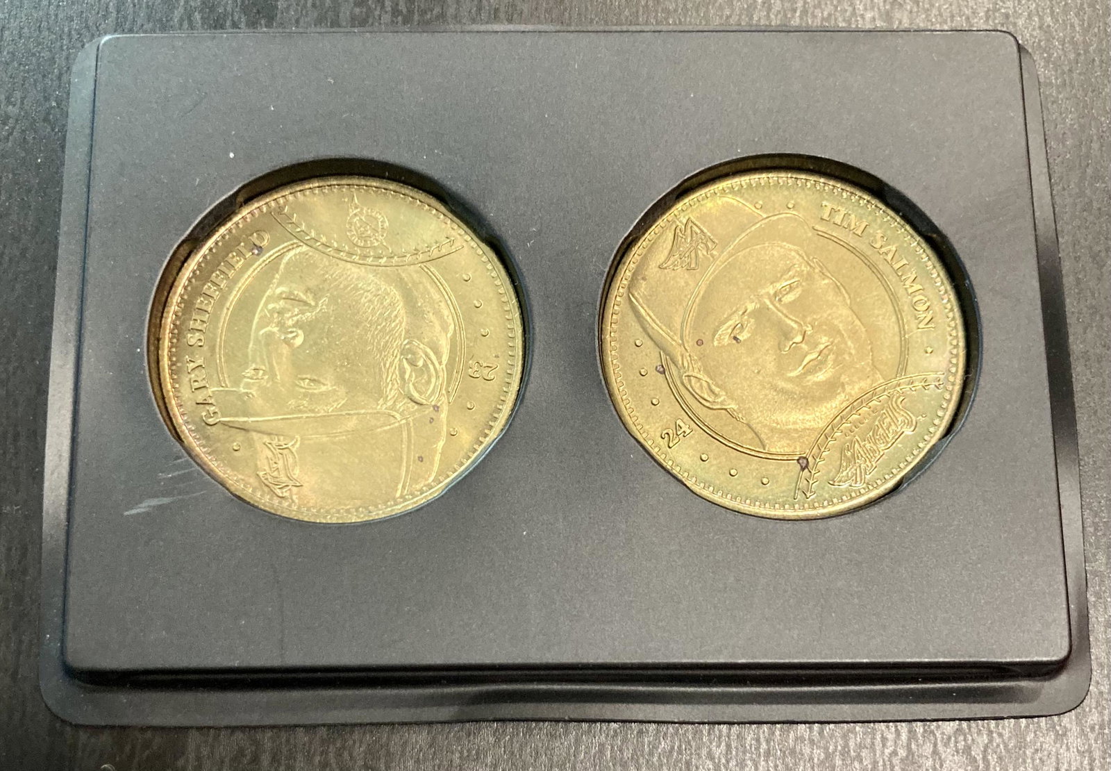 1997 Pinnacle Mint Coins Brass Gary Shefield & Tim (1 of 1)