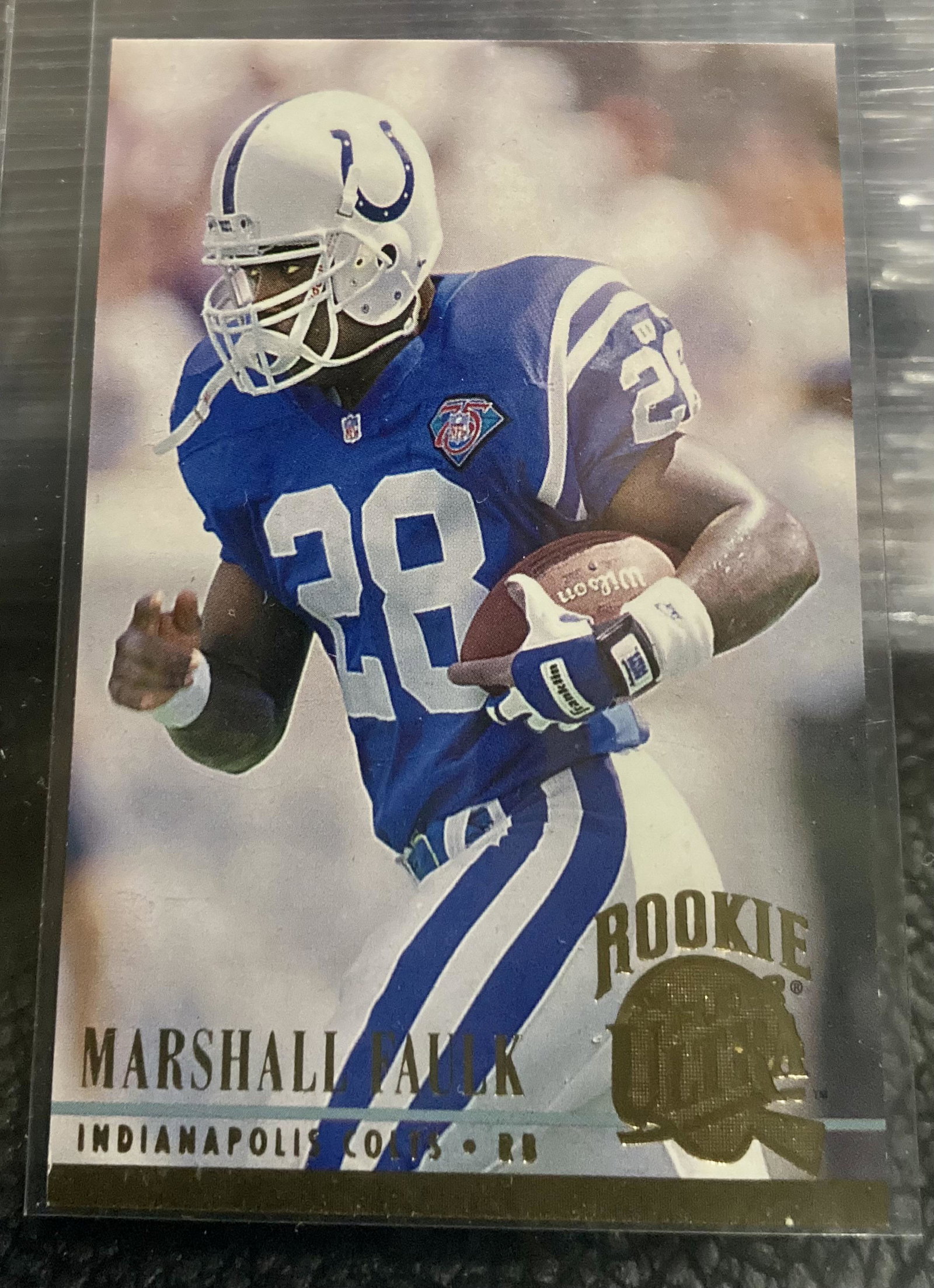 Marshall Faulk 1994 Fleer Ultra Rookie RC Card #408: Marshall Faulk 1994 Fleer Ultra Rookie RC Card #408 Indianapolis Colts