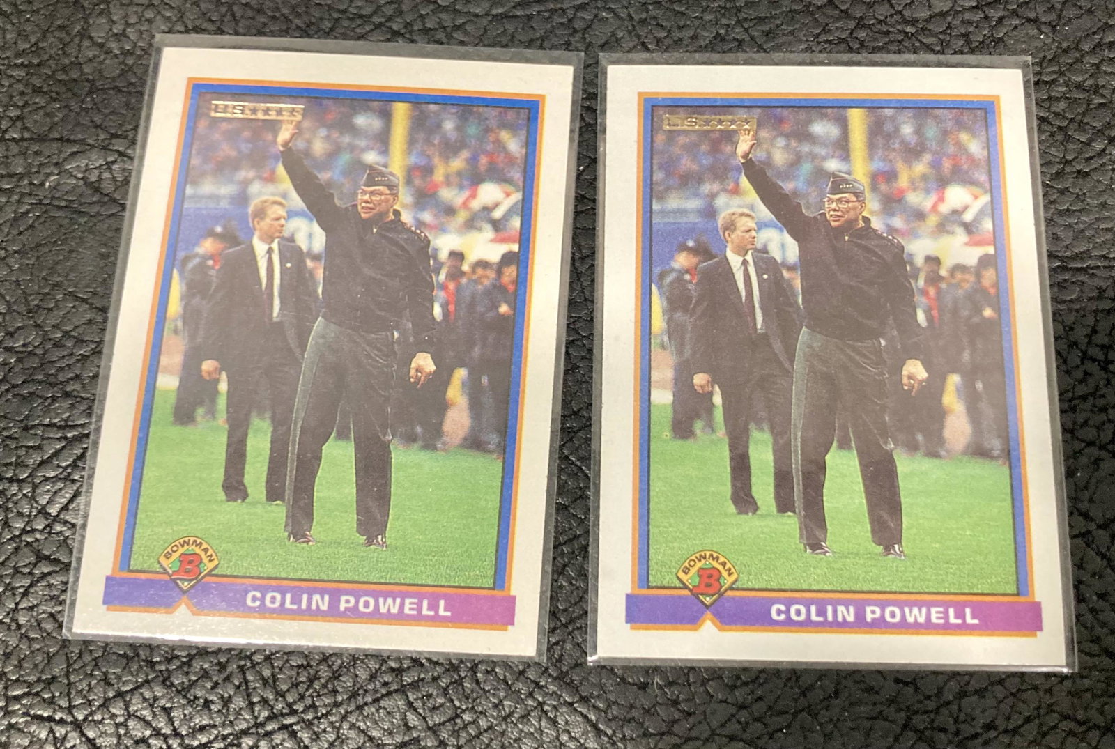 1991 BOWMAN COLIN POWELL COLONEL U.S. ARMY #533 ROOKIE: LOT OF (2) 1991 BOWMAN COLIN POWELL COLONEL U.S. ARMY #533 ROOKIE CARD
