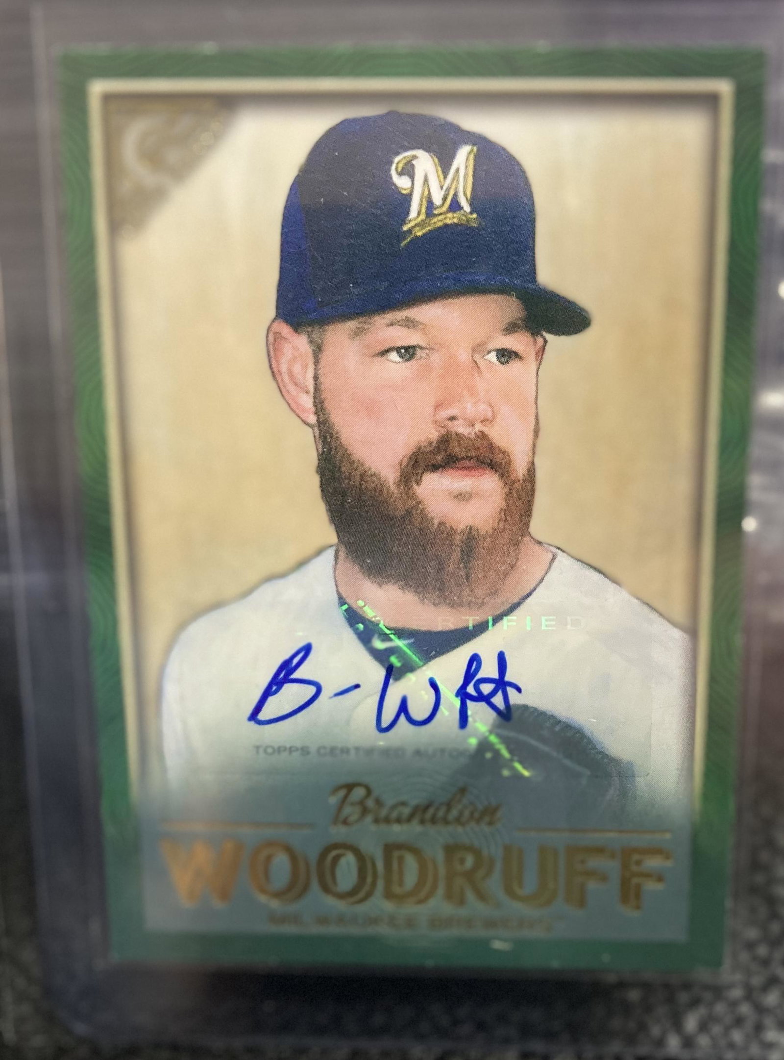 Brandon Woodruff 2018 Topps Gallery Brandon Woodruff: Brandon Woodruff 2018 Topps Gallery Brandon Woodruff Green Border /99 #61 Rookie Rc Brewers