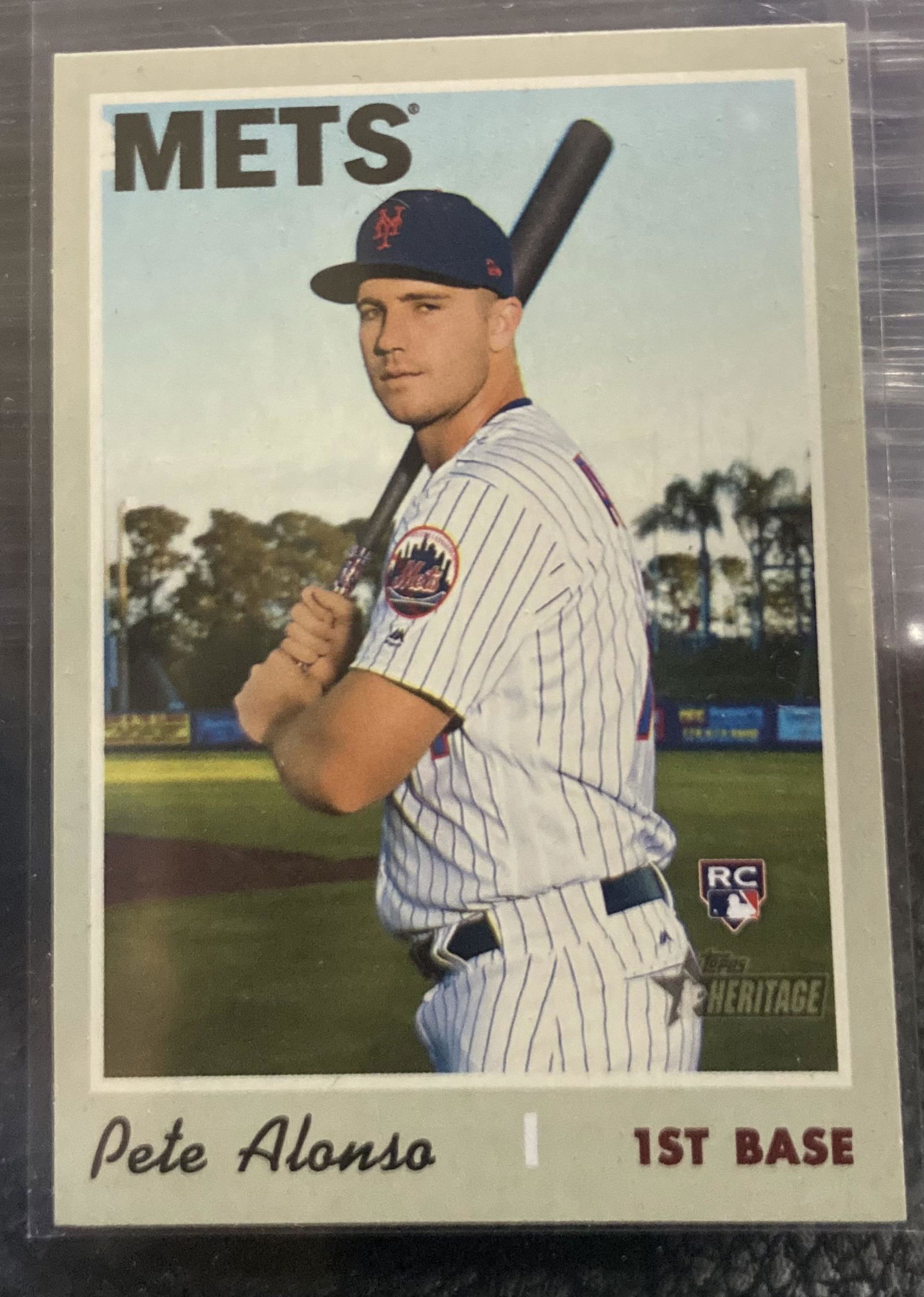 2019 Topps Heritage Pete Alonso RC Rookie New York Mets (1 of 2)