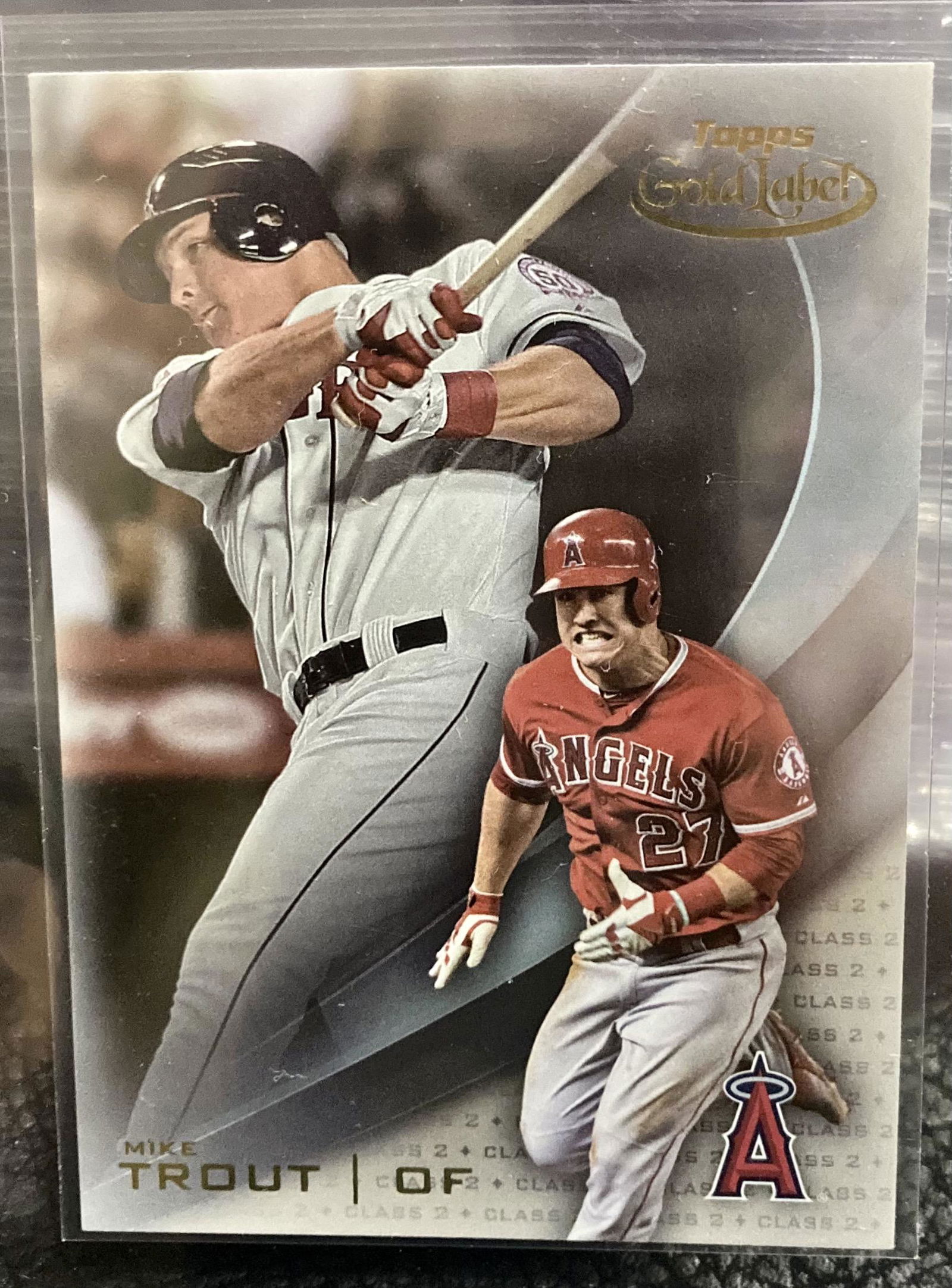 2016 Topps Gold Label #1 Class 2 Mike Trout Angels (1 of 2)