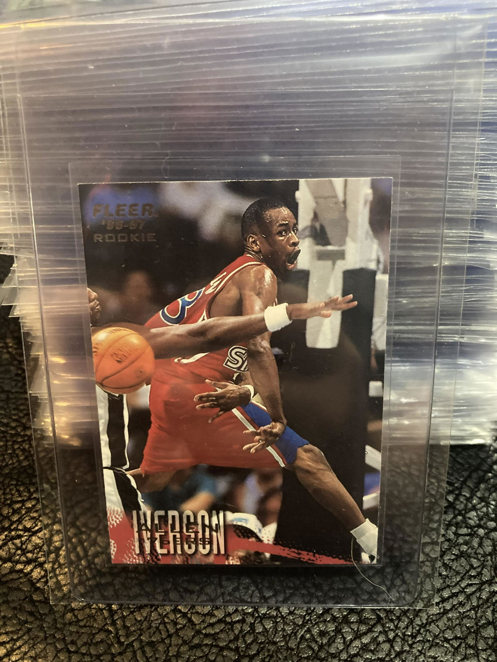 Allen Iverson 1996-97 Fleer  Rookie Card Rc #235 76ers (1 of 2)